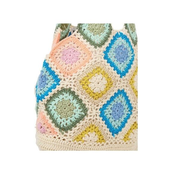 URBAN ORIGINALS Large Sunflower crochet handmade women's tote bag -MULTICOLOR - Picture 4 of 9